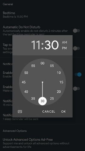 Go to sleep - Sleep reminder app screenshot.