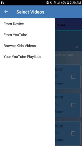 Kids safe video player - YouTube parental controls screenshot.
