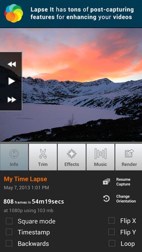 Lapse it: Time lapse camera screenshot.