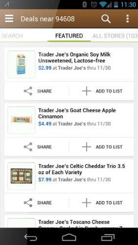 Out of milk - Grocery shopping list screenshot.