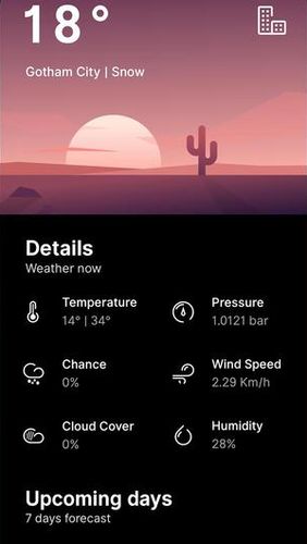 Overdrop - Animated weather & Widgets screenshot.