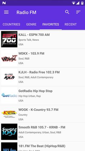 Radio FM screenshot.