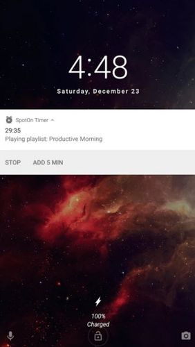 SpotOn - Sleep & wake timer for Spotify screenshot.