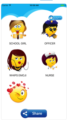 Gameplay screenshots of the Adult Emoticons - Funny Emojis for iPad, iPhone or iPod.