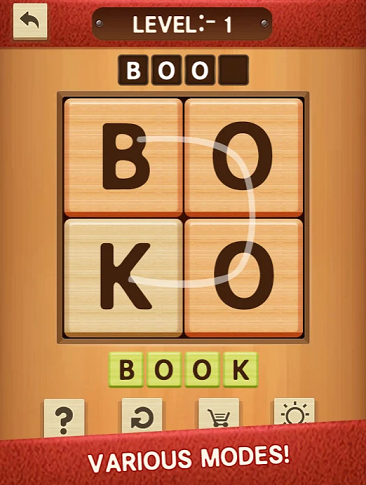 Gameplay of the Word Cross Puzzle for Android phone or tablet.