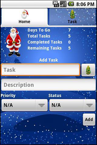 Christmas manager screenshot.
