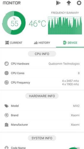 CPU monitor - Temperature, usage, performance screenshot.