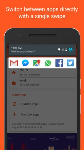 Launchify - Quick app shortcuts screenshot.