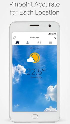 Morecast - Weather forecast with radar & widget screenshot.