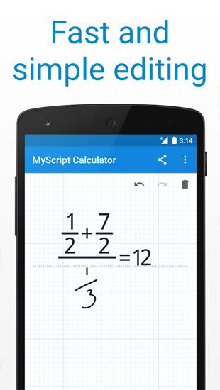 MyScript Calculator screenshot.