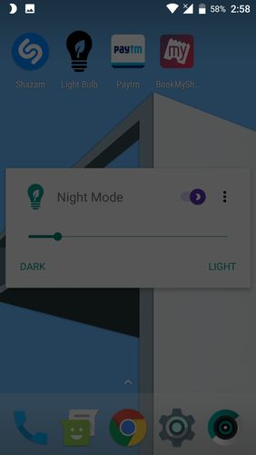 Night mode screenshot.