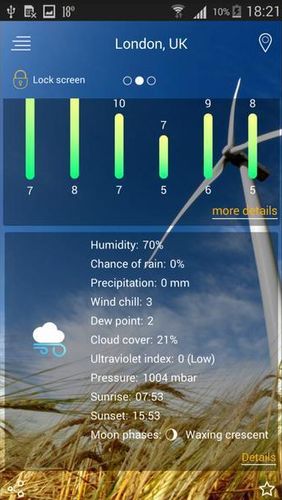 Prime weather: Live forecast, widget & radar screenshot.