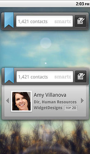 Smartr contacts screenshot.