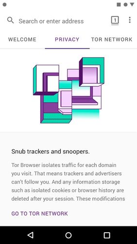 Tor browser for Android screenshot.