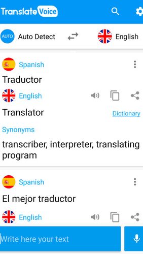 Translate voice screenshot.