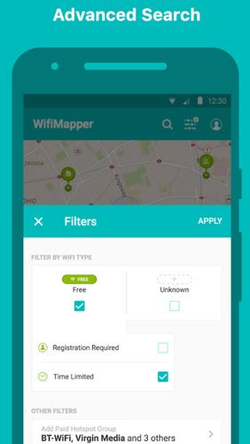 WifiMapper - Free Wifi map screenshot.