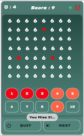 Gameplay of the Find 3 Missing Number for Android phone or tablet.