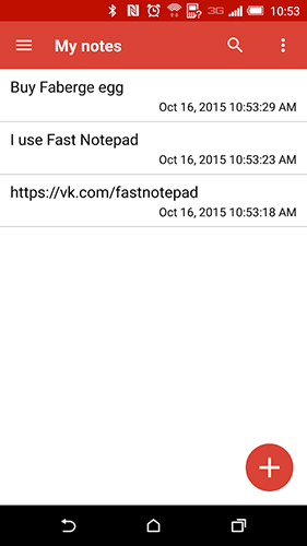 Fast notepad screenshot.