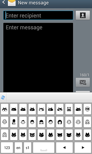 Symbols keyboard and text art screenshot.