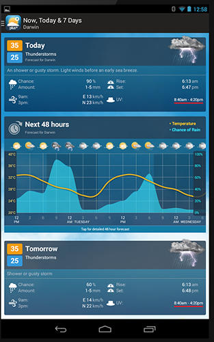 Weatherzone plus screenshot.