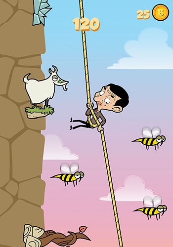Free Mr. Bean: Risky ropes - download for iPhone, iPad and iPod.