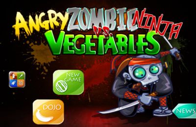 Download Angry Zombie Ninja VS. Vegetables iPhone Arcade game free.