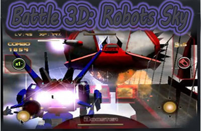 Game Battle 3D: Robots Sky for iPhone free download.