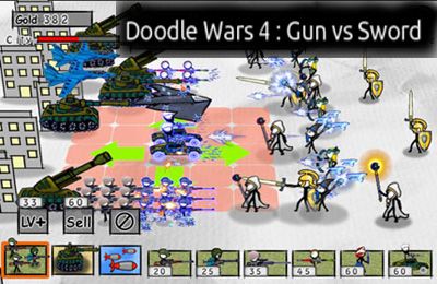 Game Doodle Wars 4 : Gun vs Sword for iPhone free download.