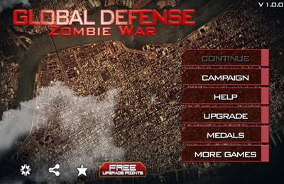 Game Global Defense: Zombie World War for iPhone free download.