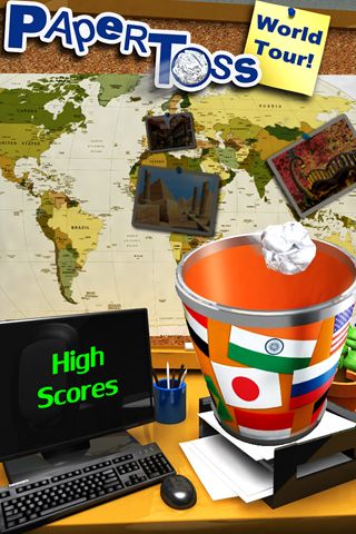 Game Paper toss: World tour for iPhone free download.
