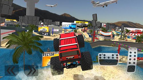 Gameplay screenshots of the Monster truck XT airport derby for iPad, iPhone or iPod.