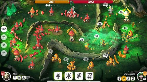Gameplay screenshots of the Mushroom wars 2 for iPad, iPhone or iPod.