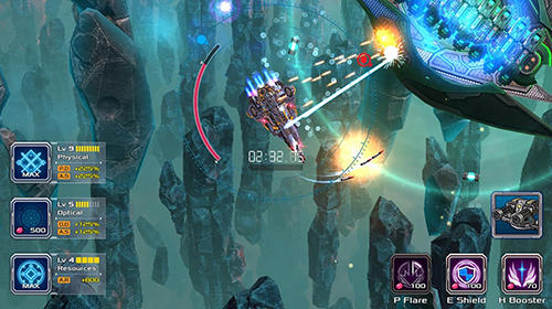 Gameplay screenshots of the Battleship lonewolf: TD space for iPad, iPhone or iPod.