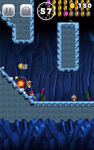 Gameplay screenshots of the Super Mario run for iPad, iPhone or iPod.