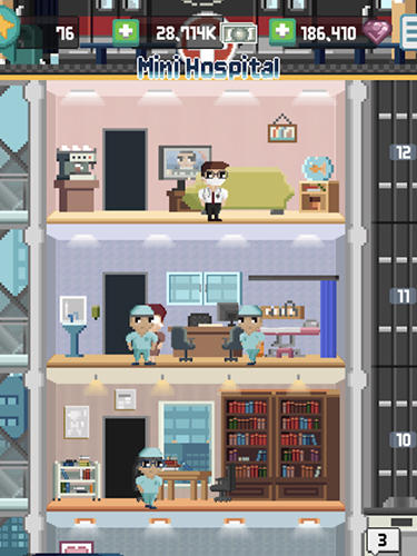 Gameplay screenshots of the Mini hospital for iPad, iPhone or iPod.