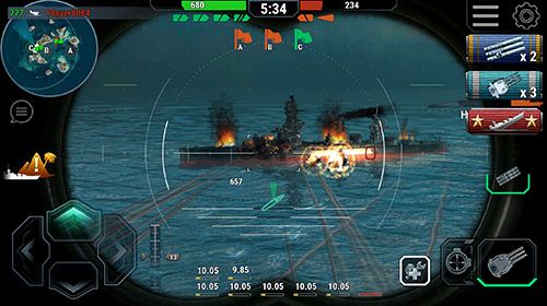 Gameplay screenshots of the Warships universe: Naval battle for iPad, iPhone or iPod.