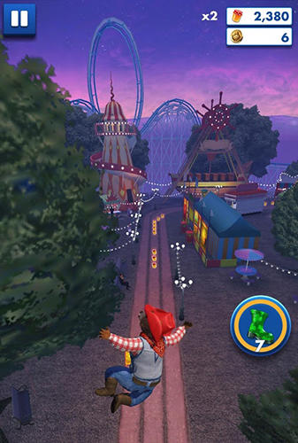 Gameplay screenshots of the Paddington run for iPad, iPhone or iPod.