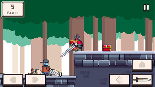 Gameplay screenshots of the Knight brawl for iPad, iPhone or iPod.