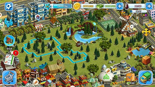 Gameplay screenshots of the Eco city for iPad, iPhone or iPod.