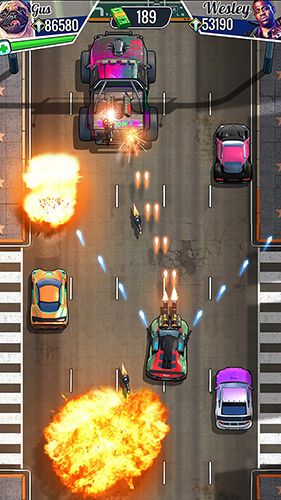 Gameplay screenshots of the Fastlane: Road to revenge for iPad, iPhone or iPod.