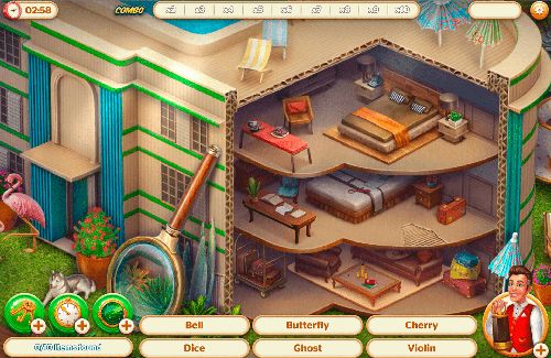 Gameplay screenshots of the Hidden hotel: Miami mystery for iPad, iPhone or iPod.