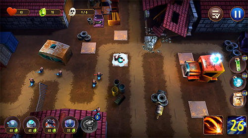 Gameplay screenshots of the Ghost town defense for iPad, iPhone or iPod.