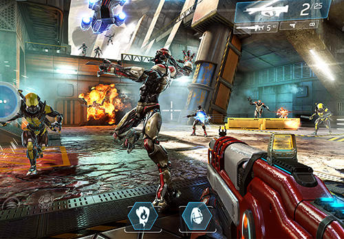 Gameplay screenshots of the Shadowgun legends for iPad, iPhone or iPod.