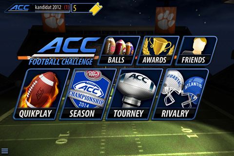 Free ACC football challenge 2014 - download for iPhone, iPad and iPod.