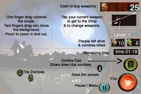 Free Adventures of the Zombie sniper - download for iPhone, iPad and iPod.