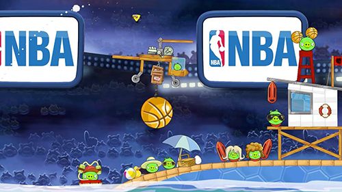 Free Angry birds: NBA the finals - download for iPhone, iPad and iPod.