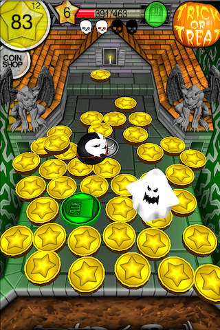 Free Coin dozer: Halloween - download for iPhone, iPad and iPod.