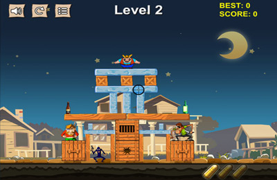 Free Cowboy Pixel Tower – Knock Them Off And Crush The Structure! - download for iPhone, iPad and iPod.