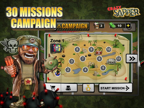 Free Crazy Sapper - download for iPhone, iPad and iPod.