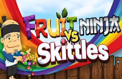 Game Fruit Ninja vs Skittles for iPhone free download.